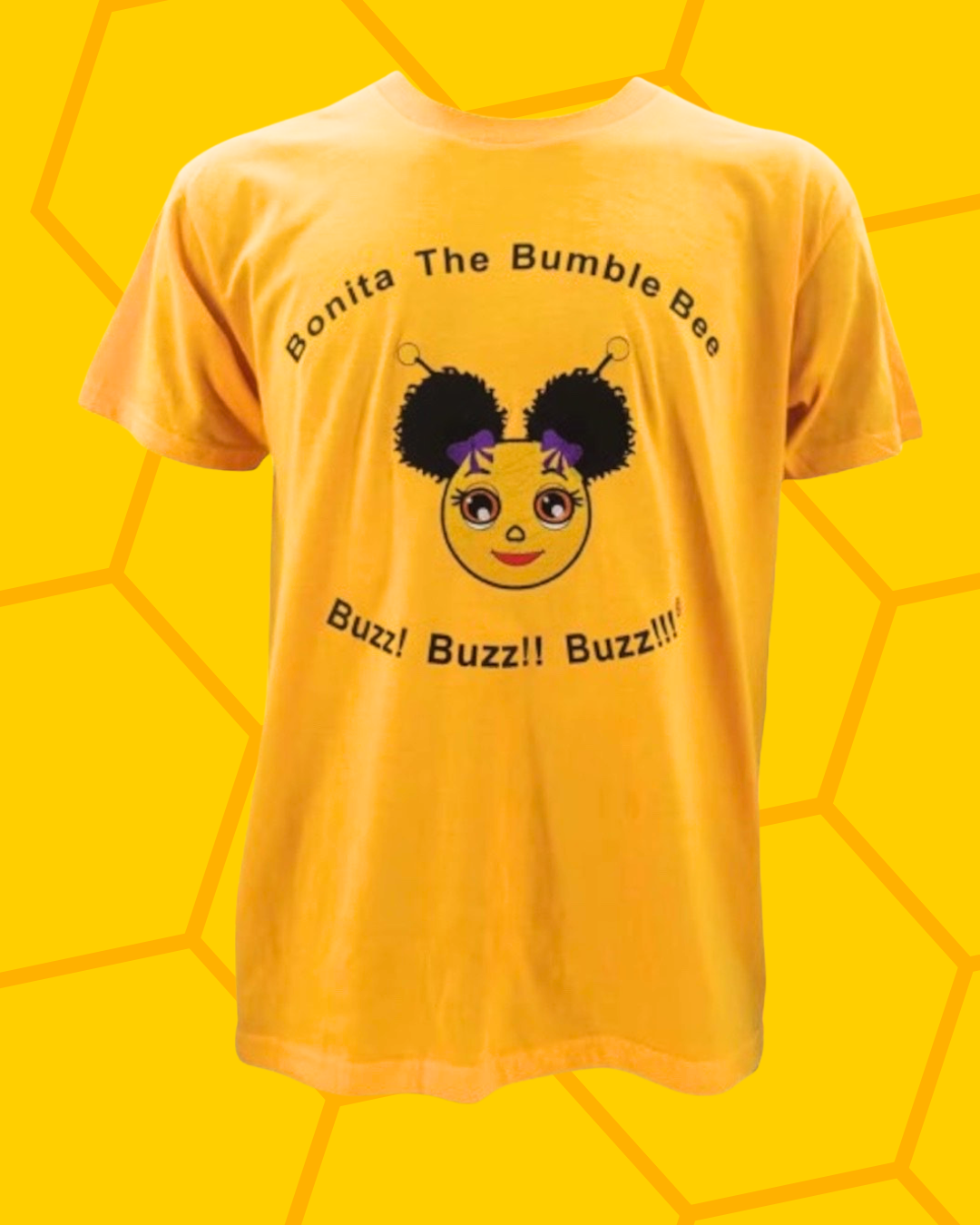 Bonita The Bumble Bee's Adult Golden Rod Embroidered T-Shirt